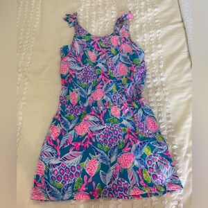 Lilly Pulitzer Vibrant Blue and Pink dress Size L 8/10